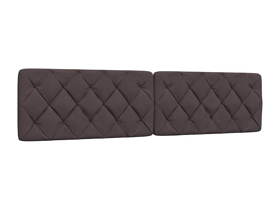 Cadre de lit avec matelas marron foncé 200x200 cm tissu