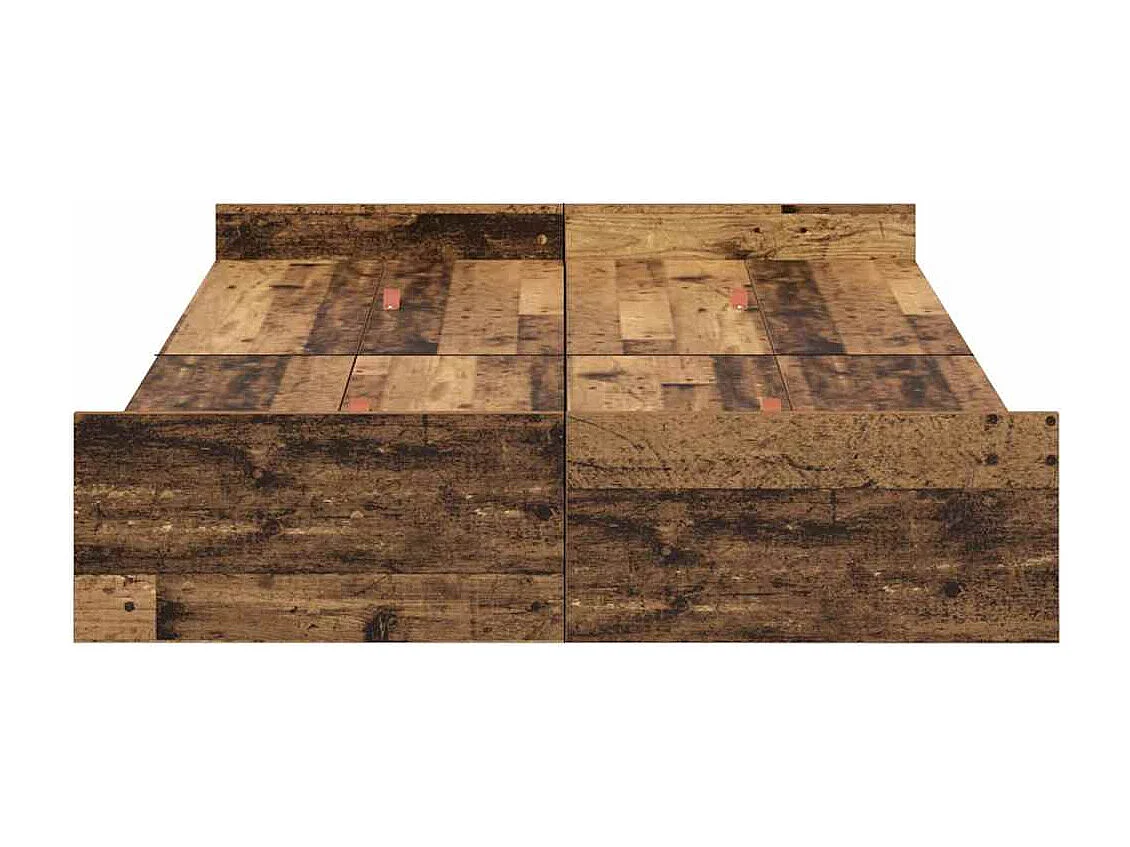 Cadre de lit avec rangement Bois ancien 120 x 190 cm