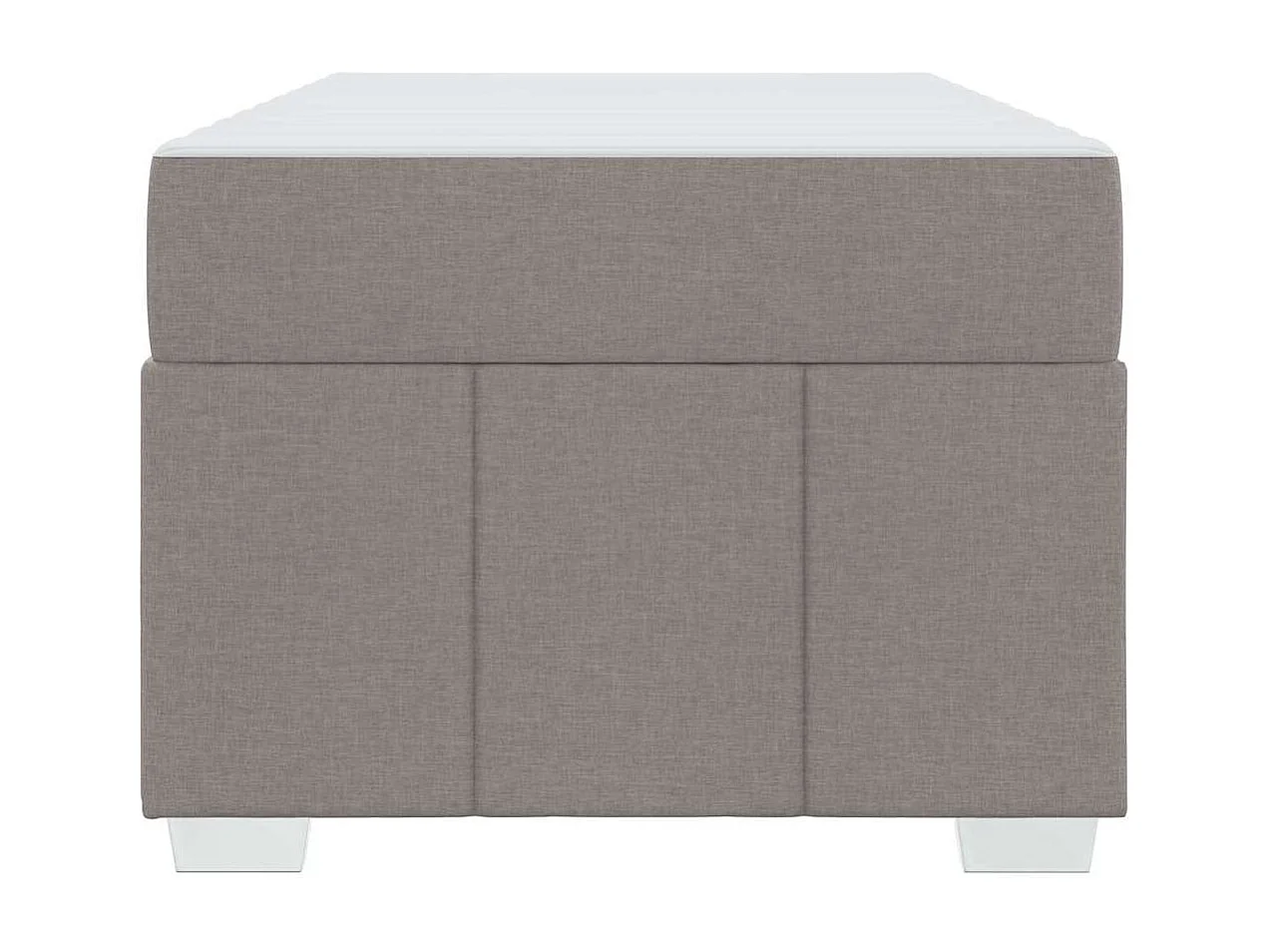 Estructura de cama con colchón Taupé 100 x 200 cm tela