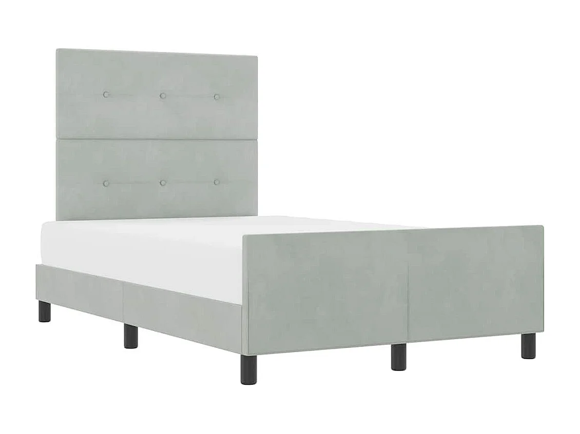 Estructura de cama Gris claro 120 x 190 cm Terciopelo