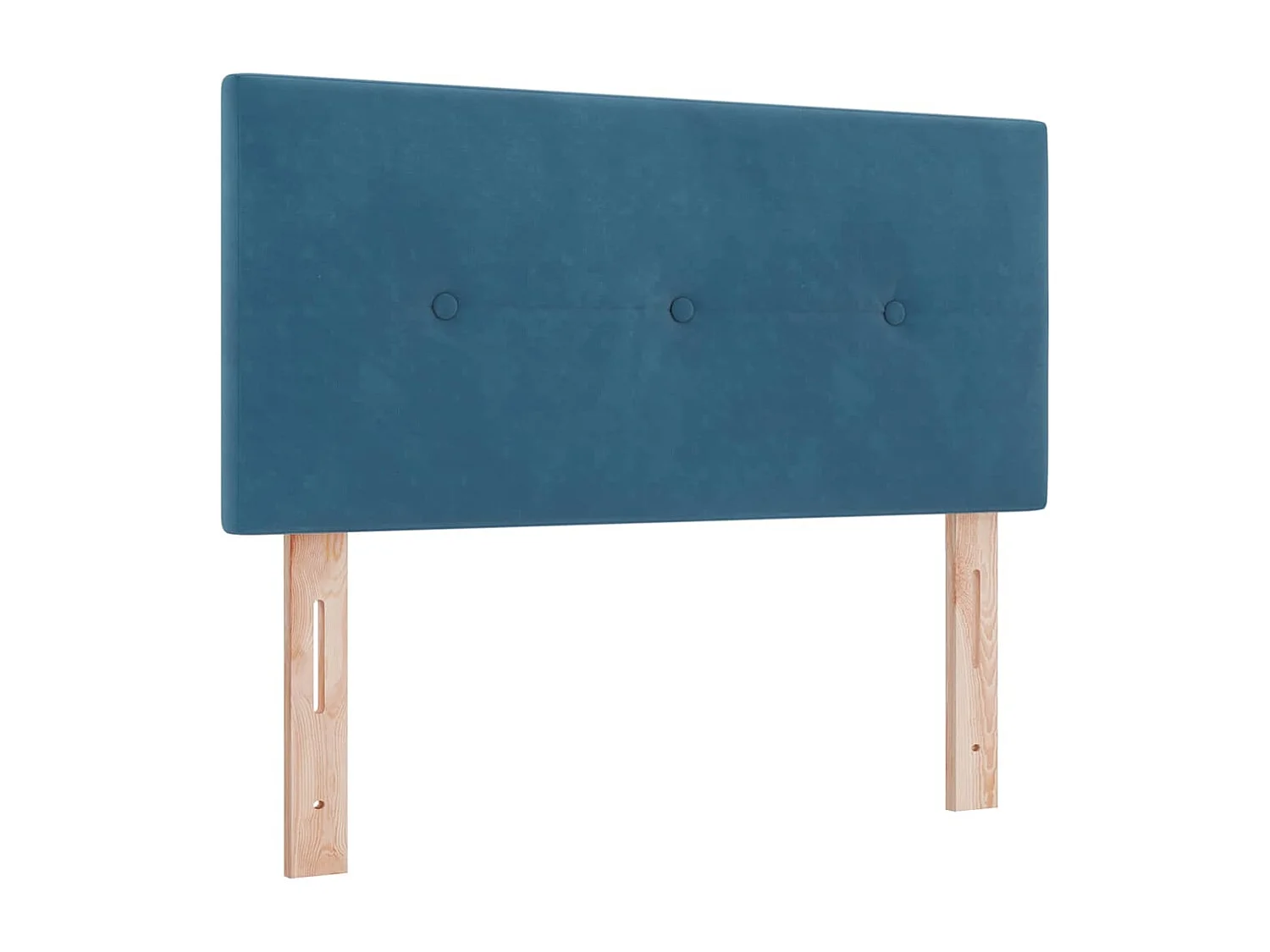 Cama Box com colchão com cabeceira Azul 120 x 190 cm Veludo