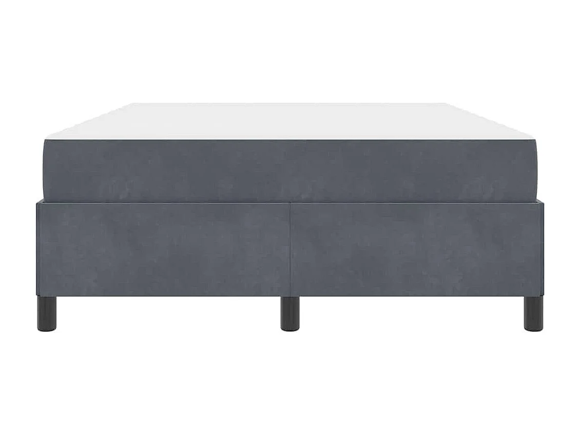 Cadre de lit Gris foncé, gris et blanc 160 x 200 cm Velours