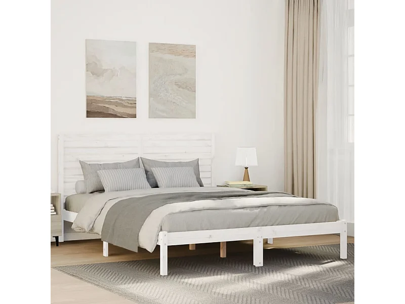 Cama extra longa sem colchão 140x210 cm madeira maciça