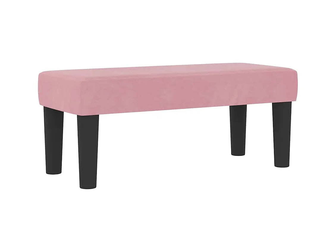 Cadre de lit avec matelas Rose 100 x 200 cm Velours