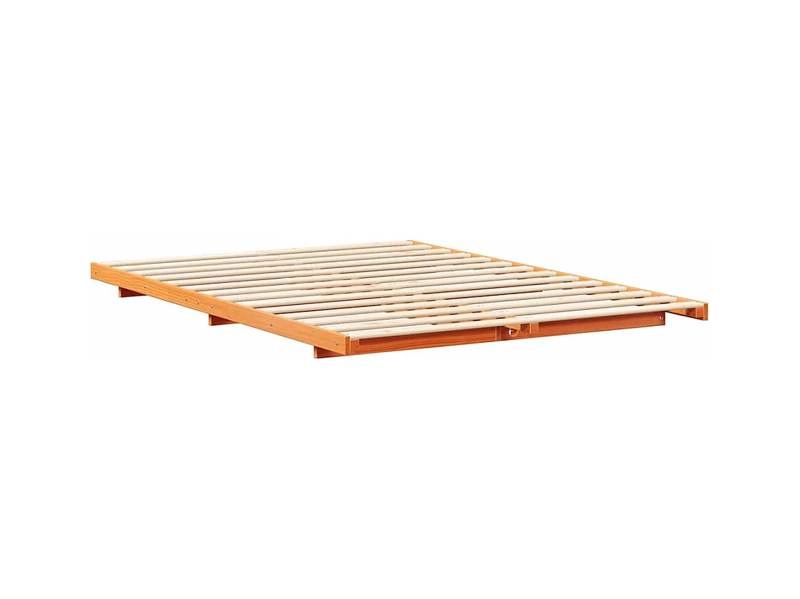 Estructura de cama Marrón cera 160 x 210 cm