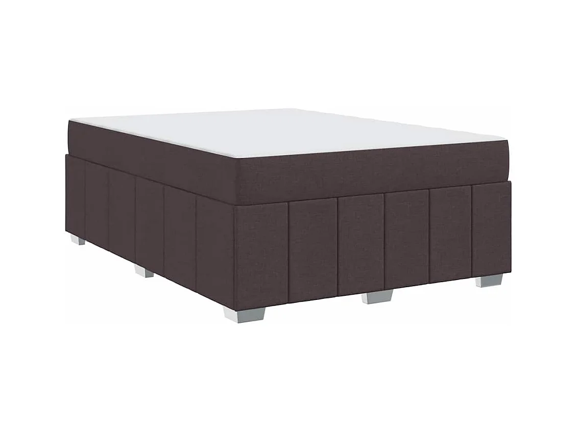 Estrutura da Cama Castanho escuro 140 x 200 cm tecido