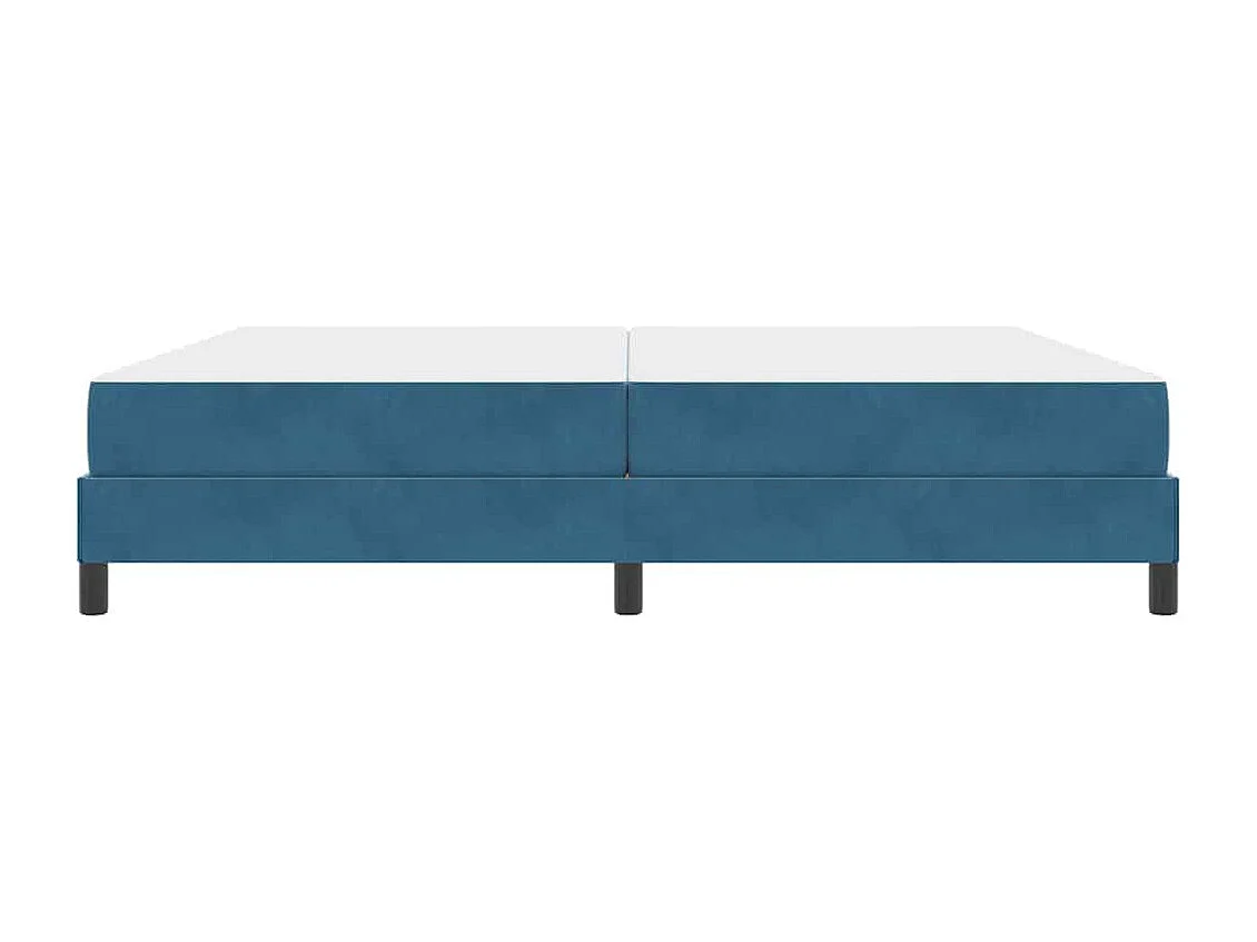 Boxspringbed met matras Donkerblauw 200 x 200 cm Fluweel