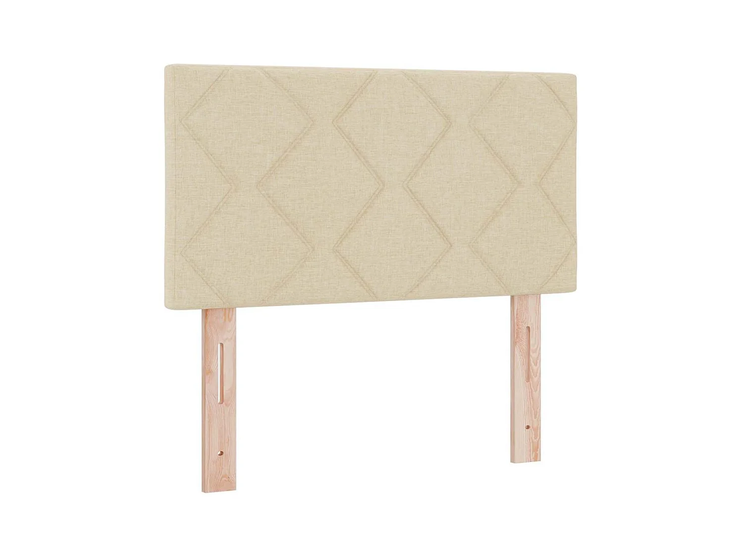 Cadre de lit avec matelas Crème 80 x 200 cm tissu