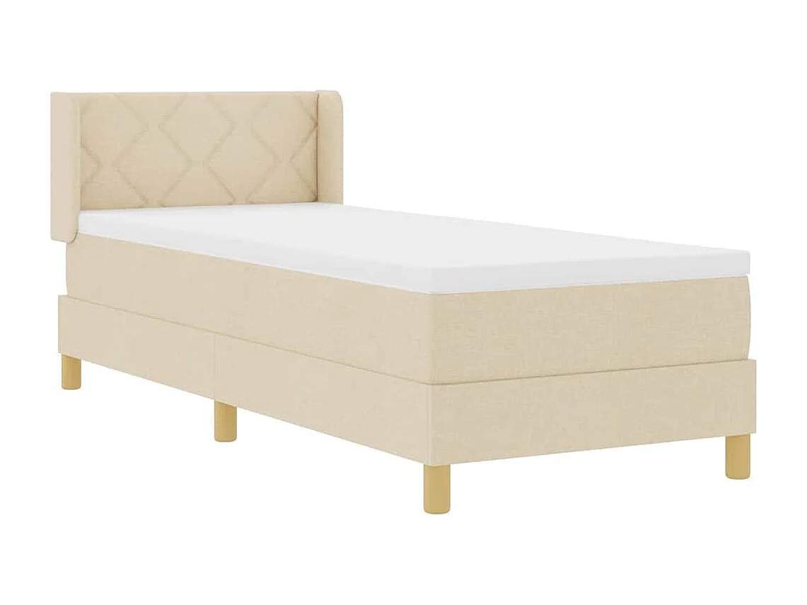 Boxspringbed met matras met hoofdeinde Crème 80 x 200 cm Stof