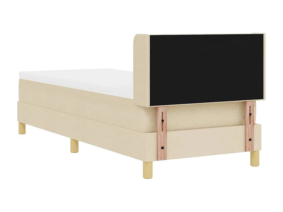 Boxspringbed met matras met hoofdeinde Crème 80 x 200 cm Stof