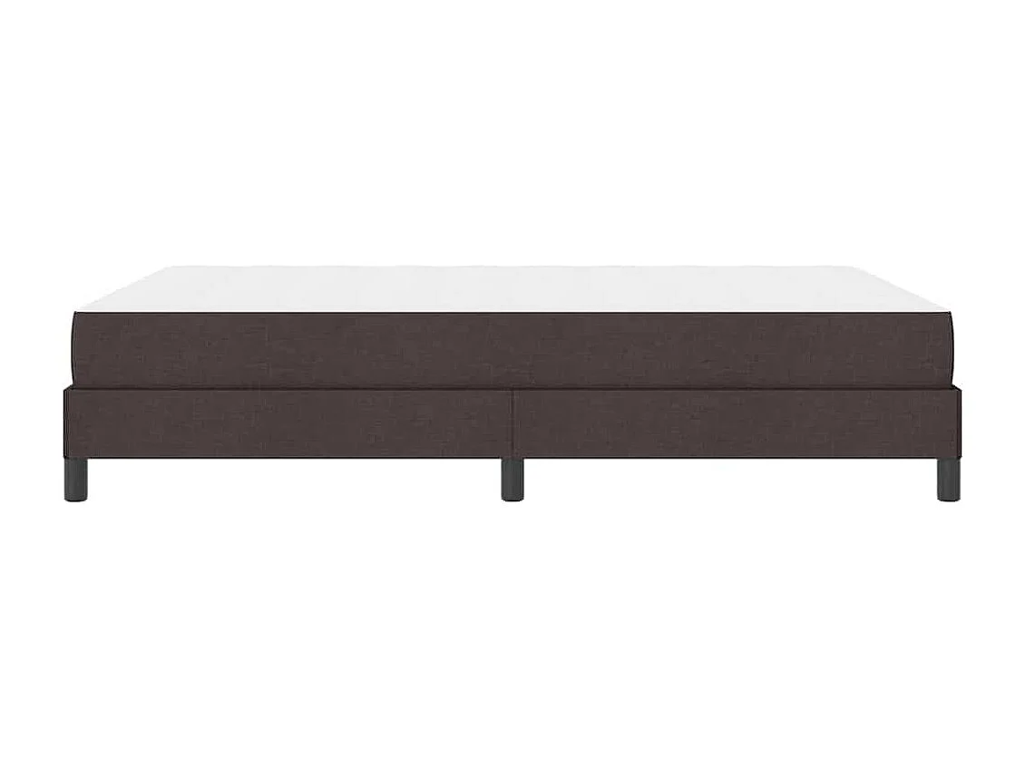 Cama tipo Box Spring Marrón oscuro 140 x 190 cm tela