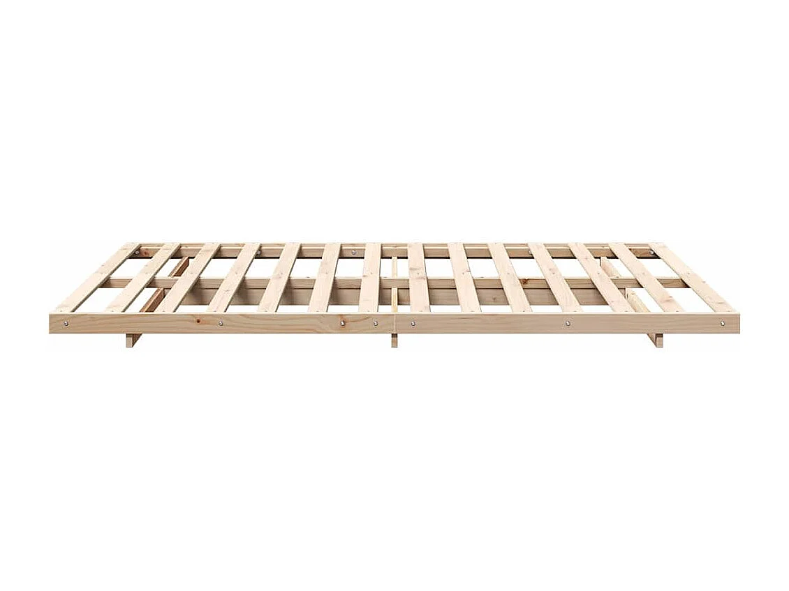 Estructura de cama Marrón 150 x 200 cm Madera maciza de pino