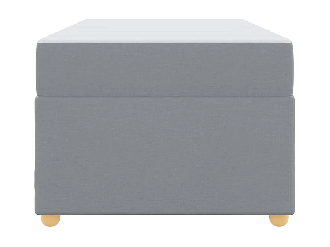 Cadre de lit avec matelas Gris clair 100 x 200 cm tissu