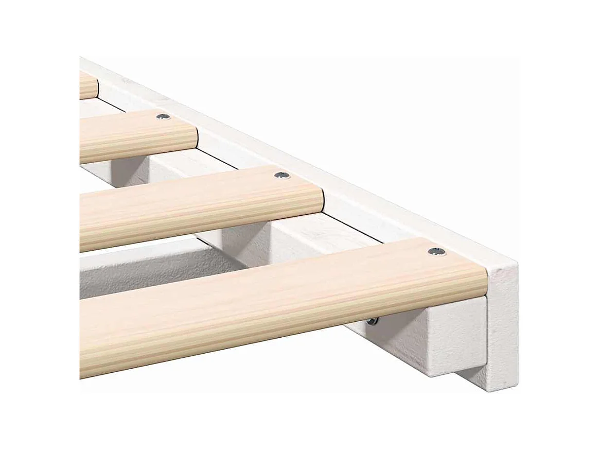 Estrutura de cama de chão Branco 200 x 210 cm