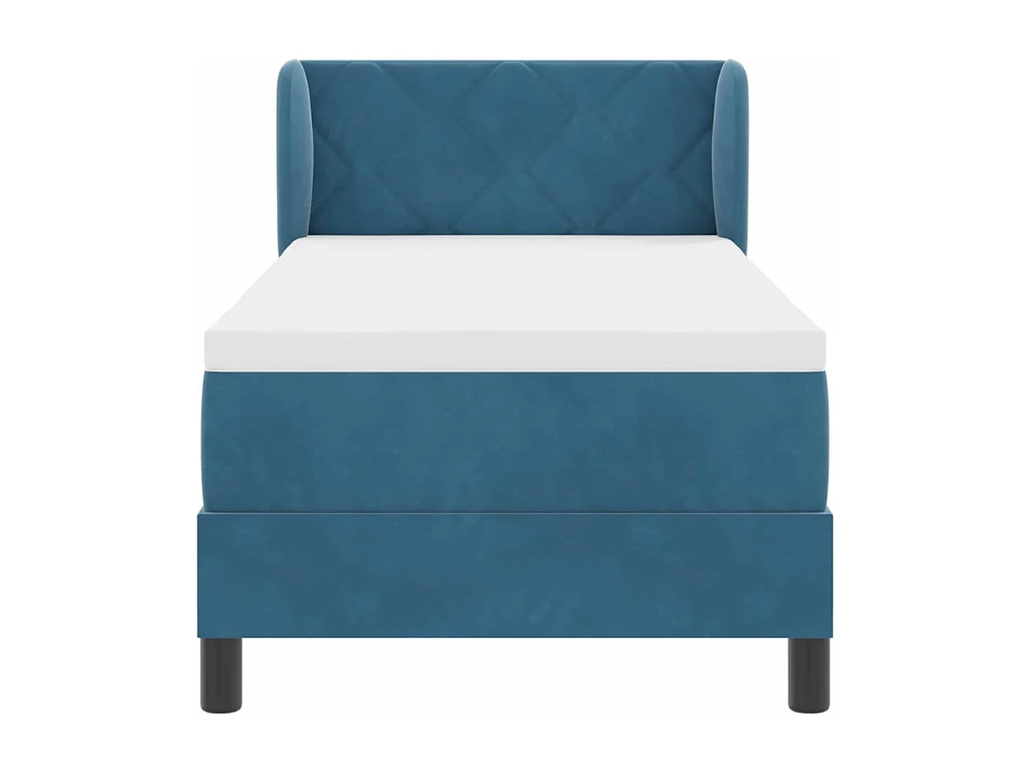 Cama con Somier y Colchón Gris Oscuro 80x200 cm Terciopelo