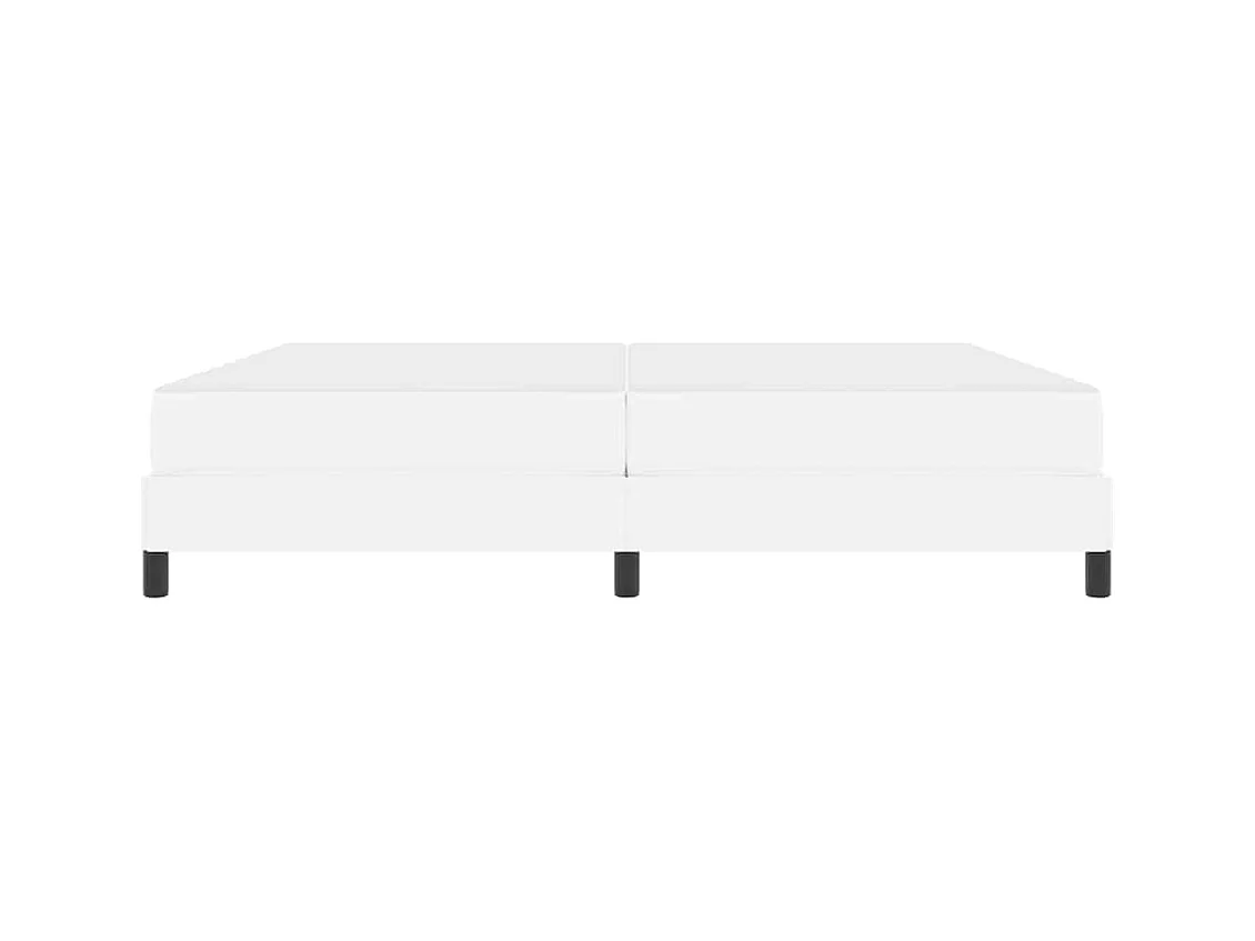 Cadre de lit avec matelas Blanc pur 200 x 200 cm Faux cuir