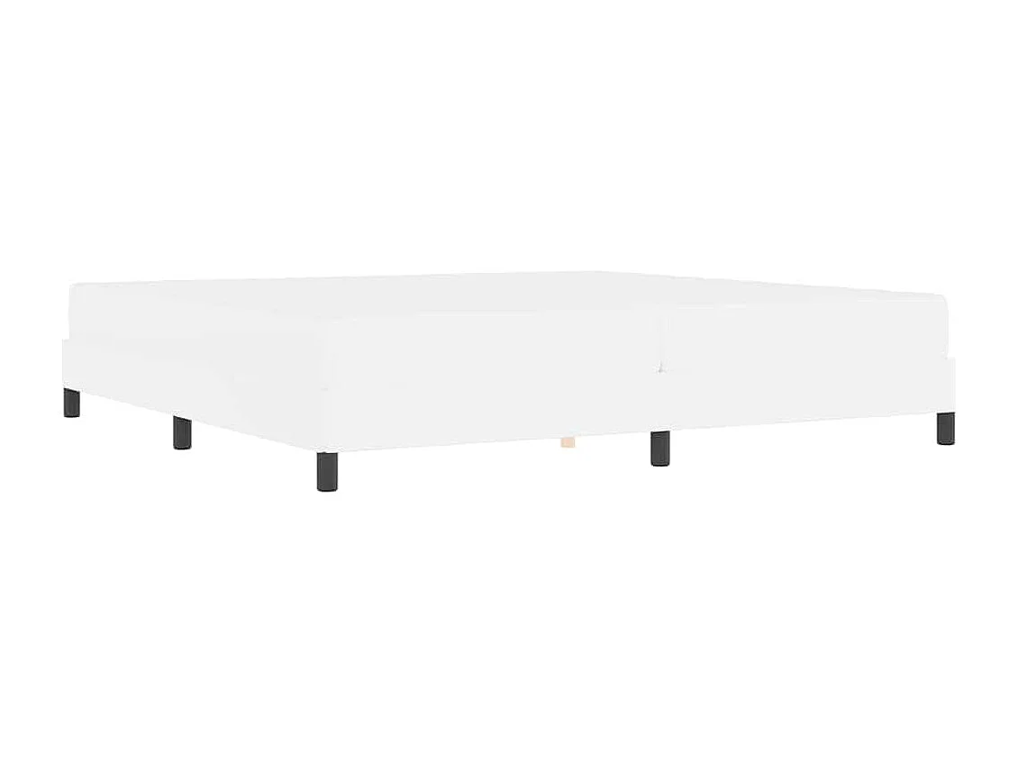 Cama com colchão Branco Puro 200 x 200 cm Couro sintético