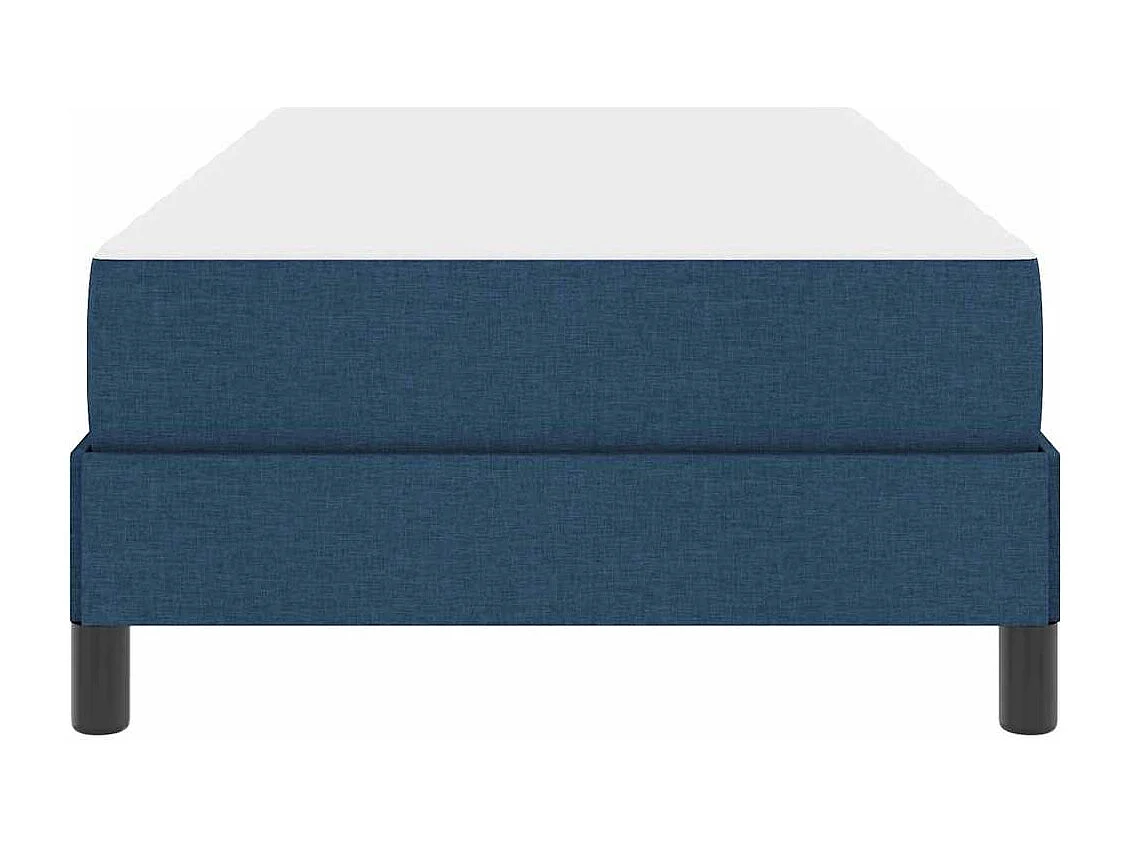 Cama tipo Box Spring con colchón Azul 100 x 200 cm tela