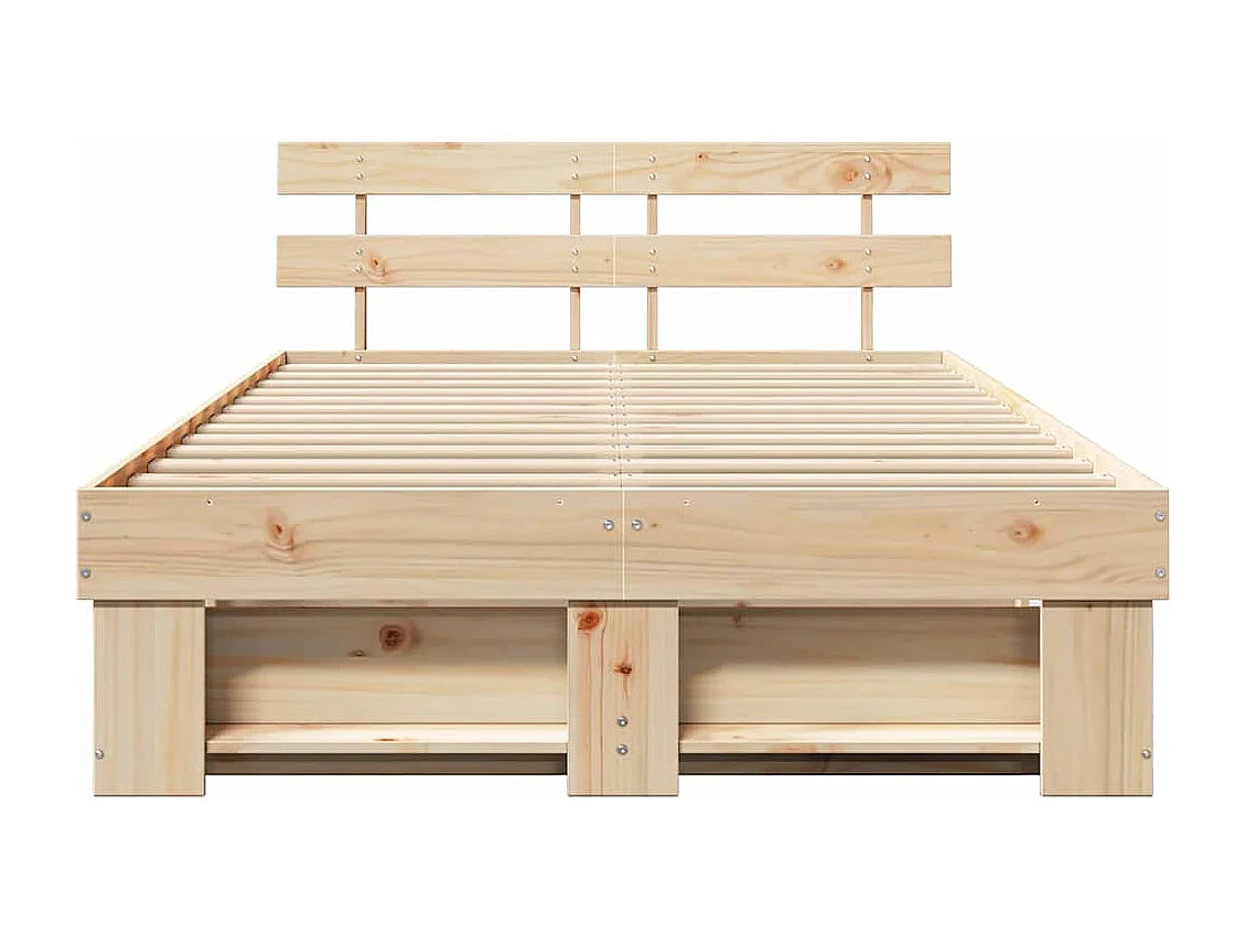 Cadre de lit Marron 120 x 200 cm Bois massif en pin