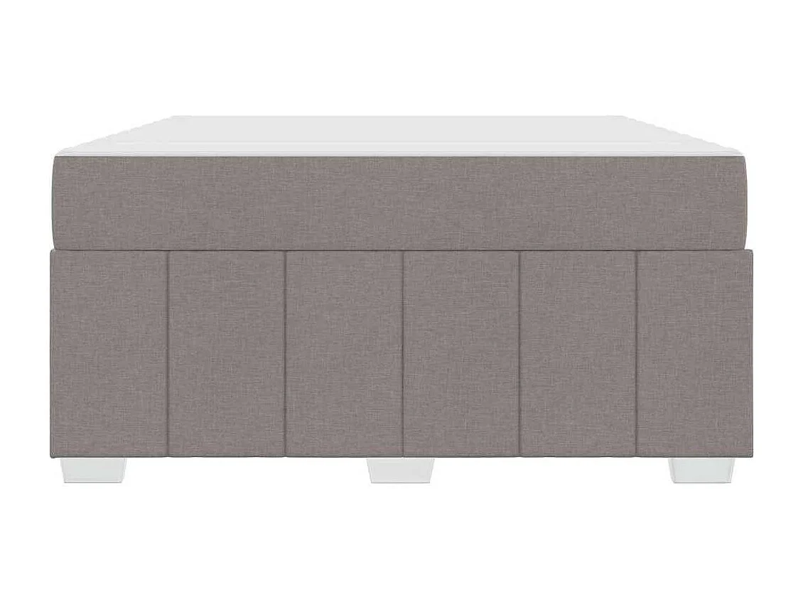 Cadre de lit avec matelas Taupe 140 x 200 cm tissu
