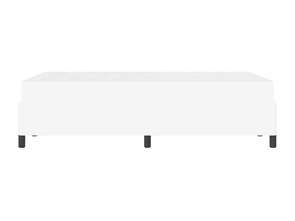 Cadre de lit avec matelas Blanc 120 x 200 cm Faux cuir