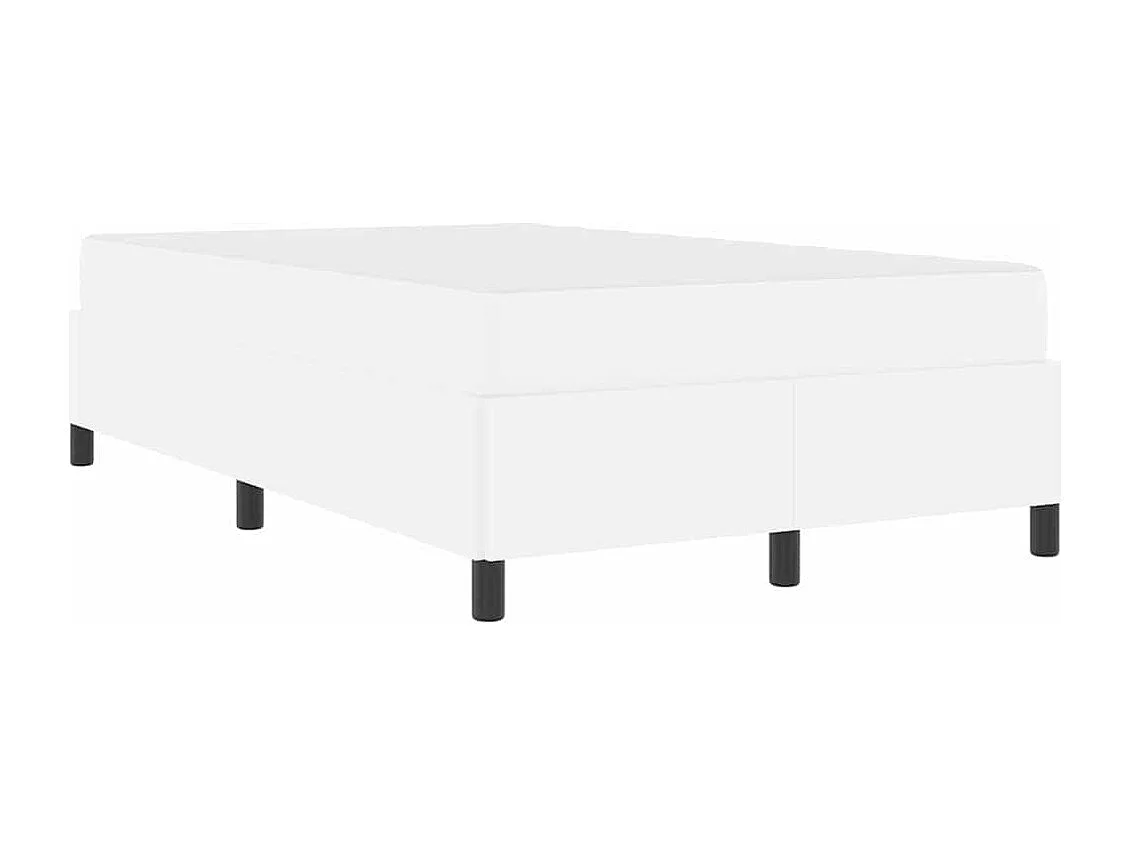 Cadre de lit avec matelas Blanc 120 x 200 cm Faux cuir