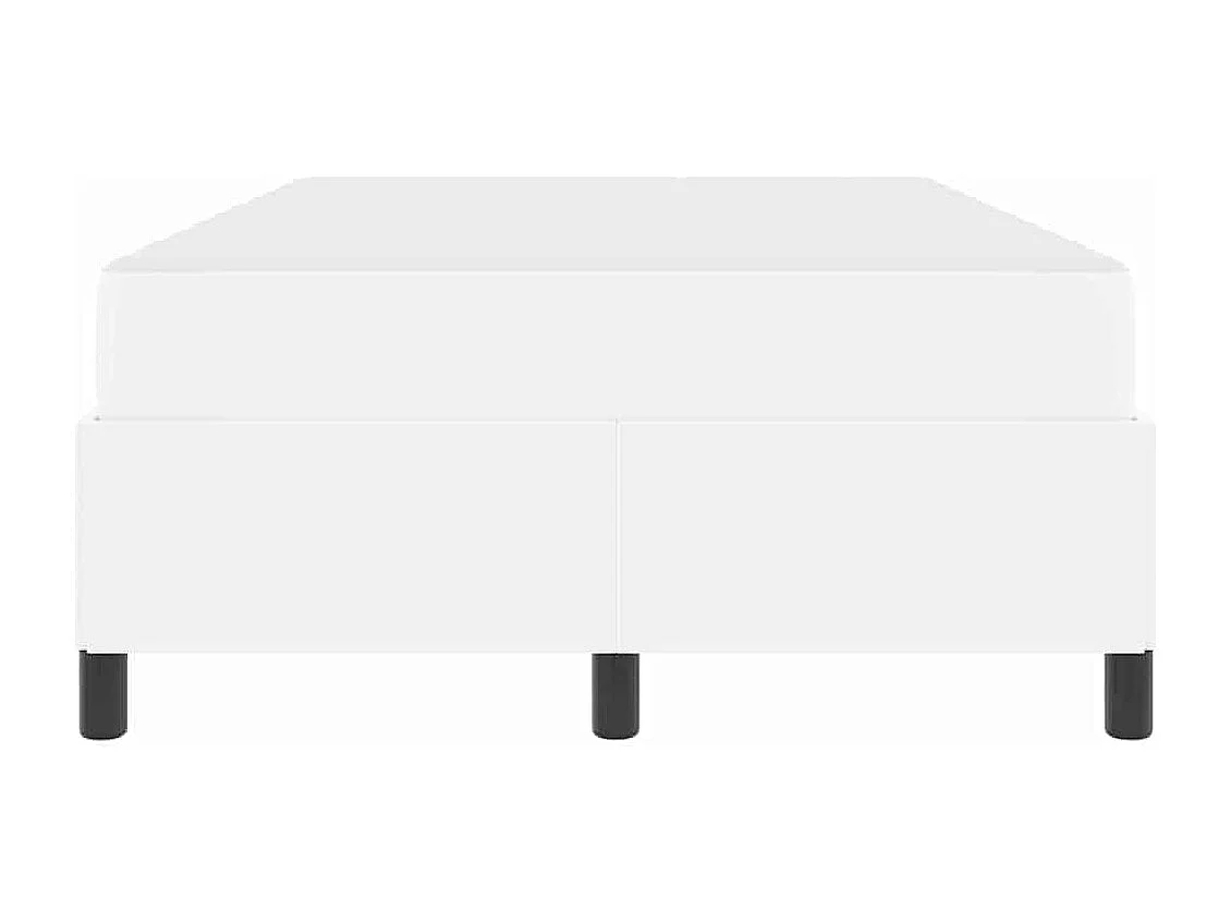 Cadre de lit avec matelas Blanc 120 x 200 cm Faux cuir