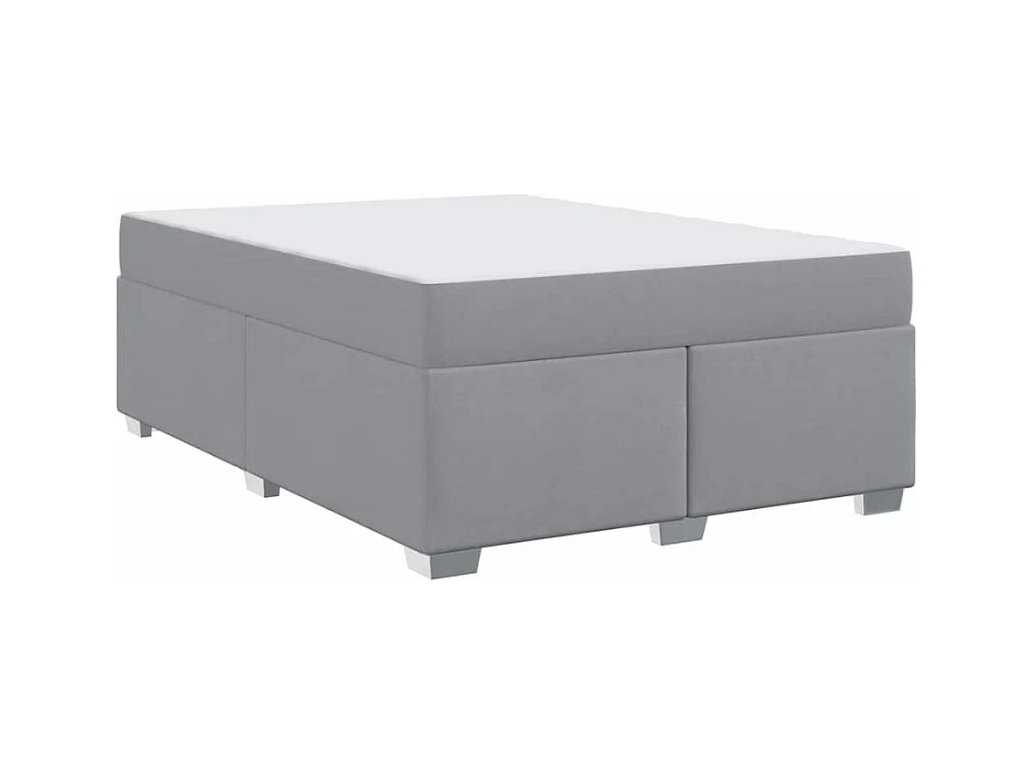 Cadre de lit Gris clair 140 x 200 cm tissu