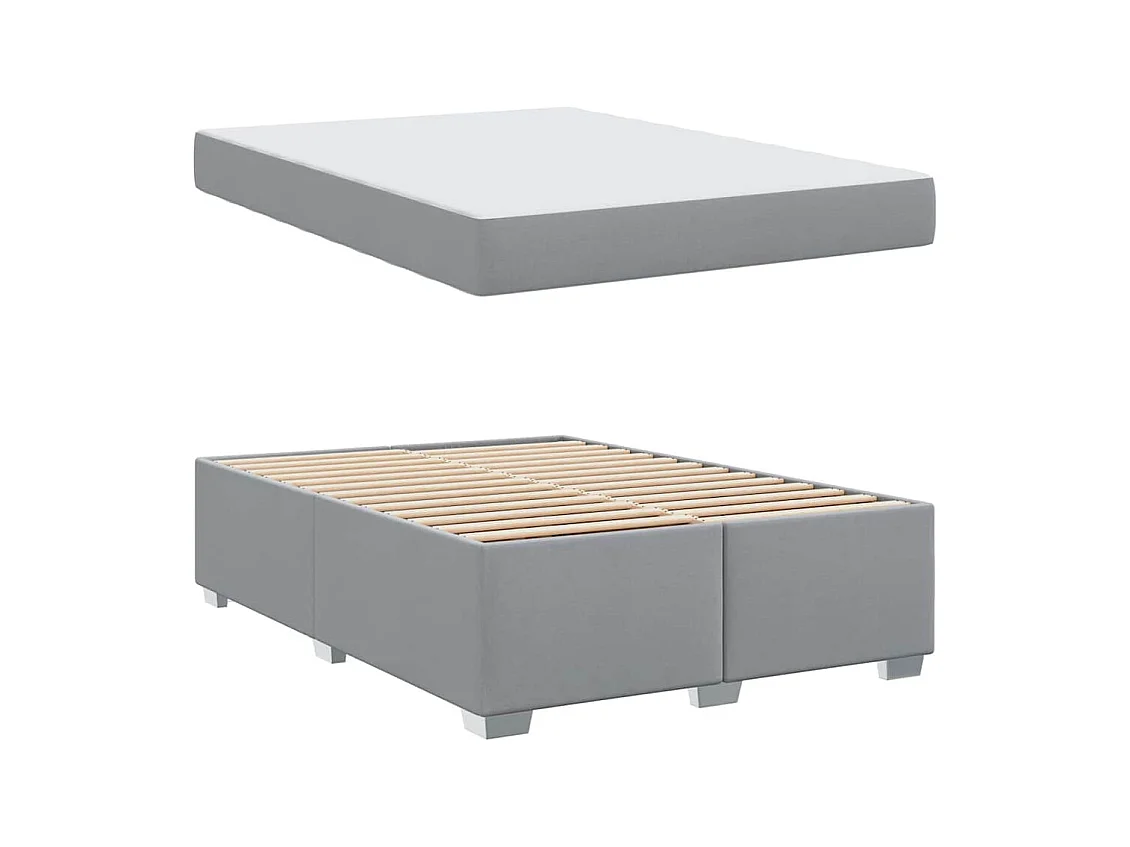 Cadre de lit Gris clair 140 x 200 cm tissu