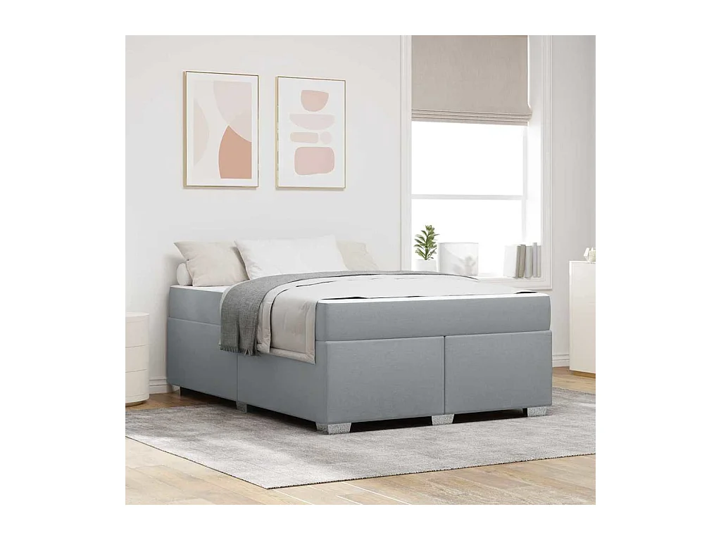 Bedframe Lichtgrijs 140 x 200 cm Stof