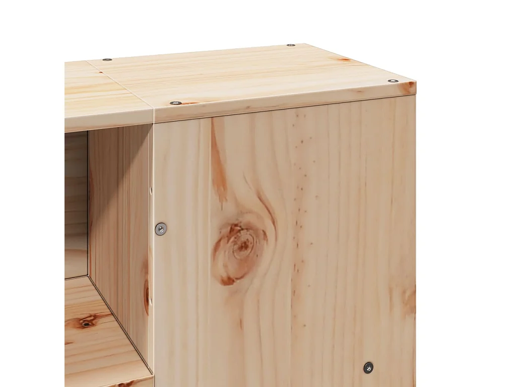 Lit bibliothèque sans matelas 120x190 cm bois de pin massif