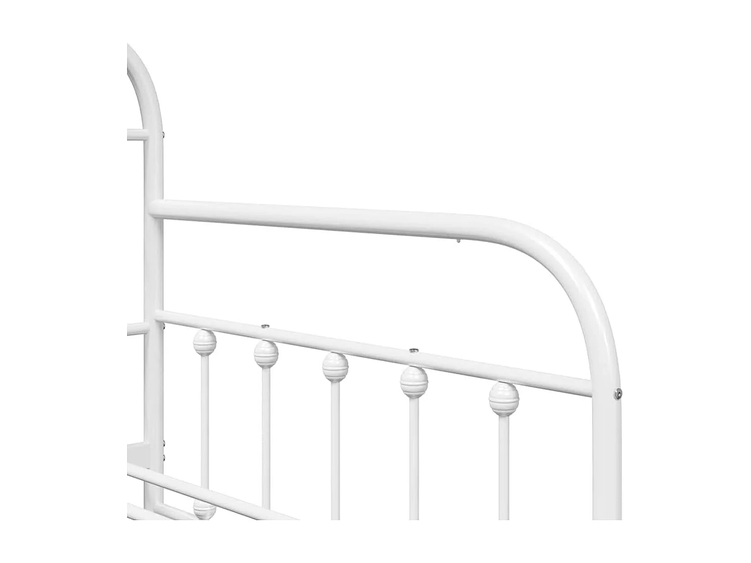 Bedframe voor een daybed met hoofdeinde Wit 90 x 200 cm Staal