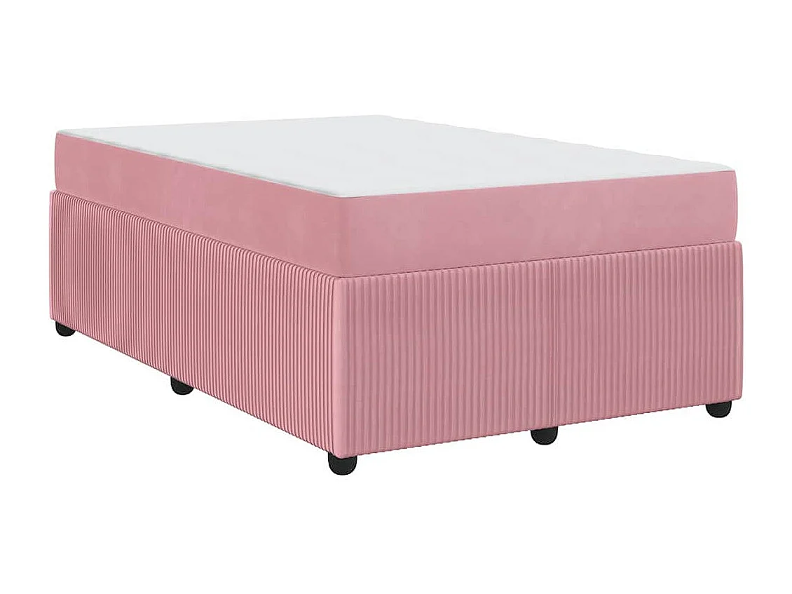 Cadre de lit avec matelas Rose 120 x 190 cm Velours