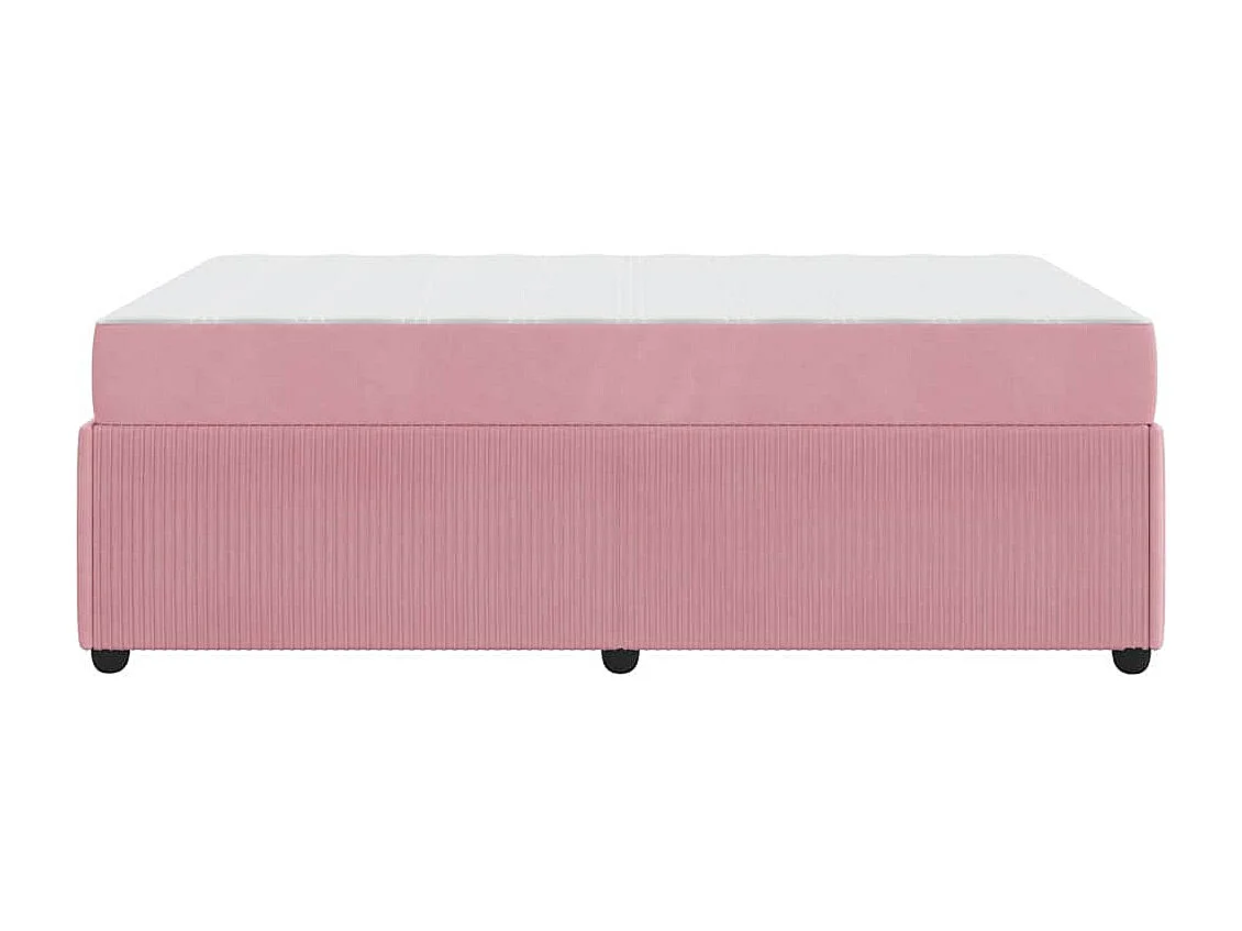 Cadre de lit avec matelas Rose 120 x 190 cm Velours
