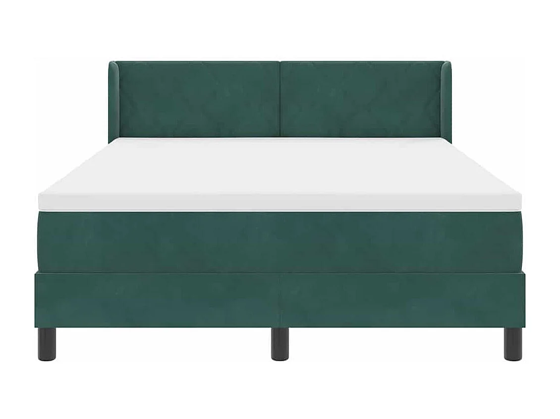 Cadre de lit avec matelas noir 100x200 cm en velours