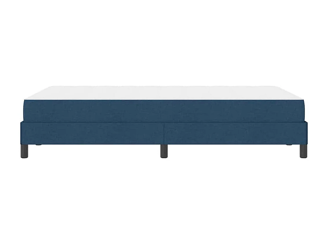 Cadre de lit avec matelas Bleu 120 x 200 cm tissu
