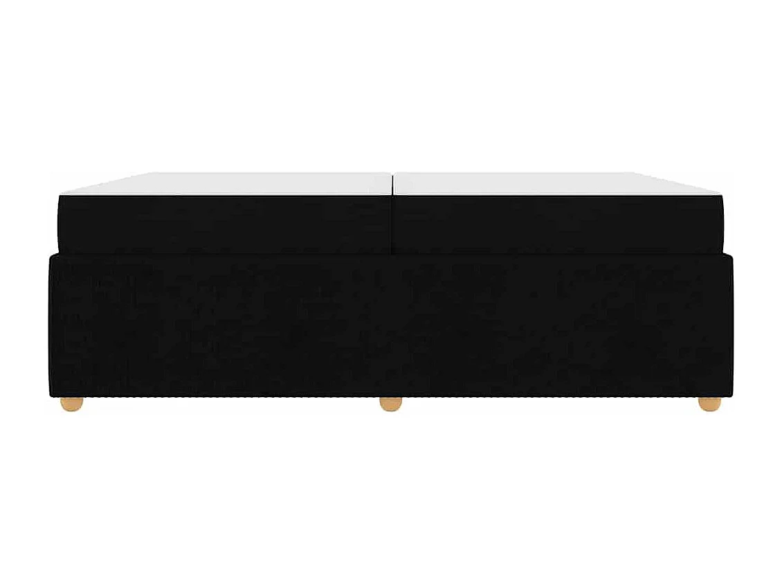 Estructura de cama con colchón Negro 200 x 200 cm tela