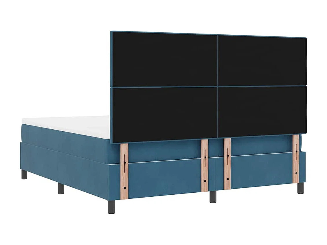 Cama tipo Box Spring Azul oscuro 180 x 200 cm Terciopelo
