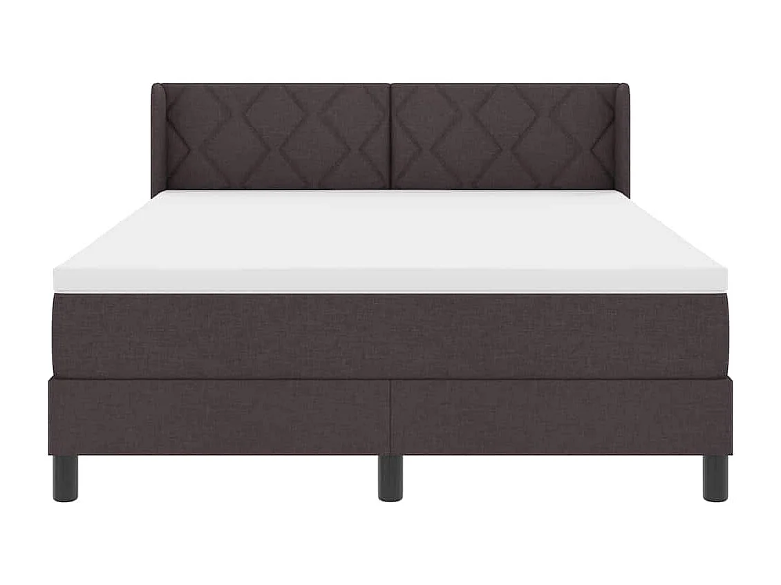 Cadre de lit avec matelas Marron foncé 160 x 200 cm