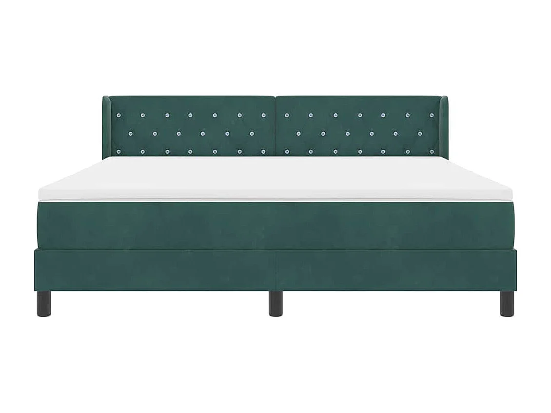 Cadre de lit avec matelas noir 100x200 cm en velours