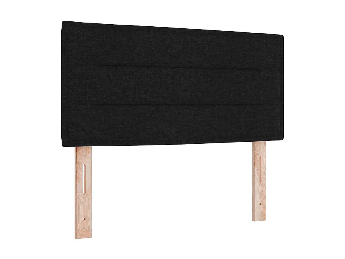 Cadre de lit avec matelas Noir 120 x 200 cm tissu