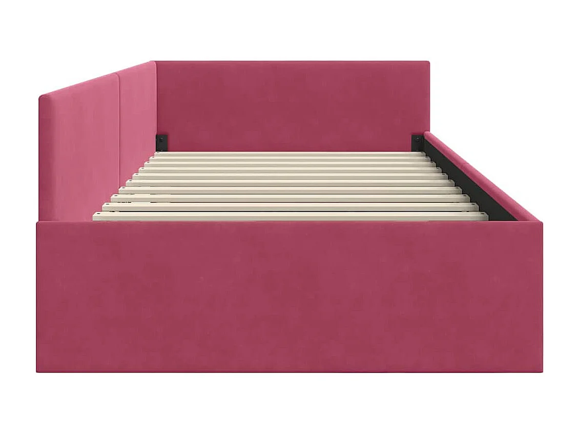 Cadre de lit d'angle Autre Rouge bordeaux 100 x 200 cm