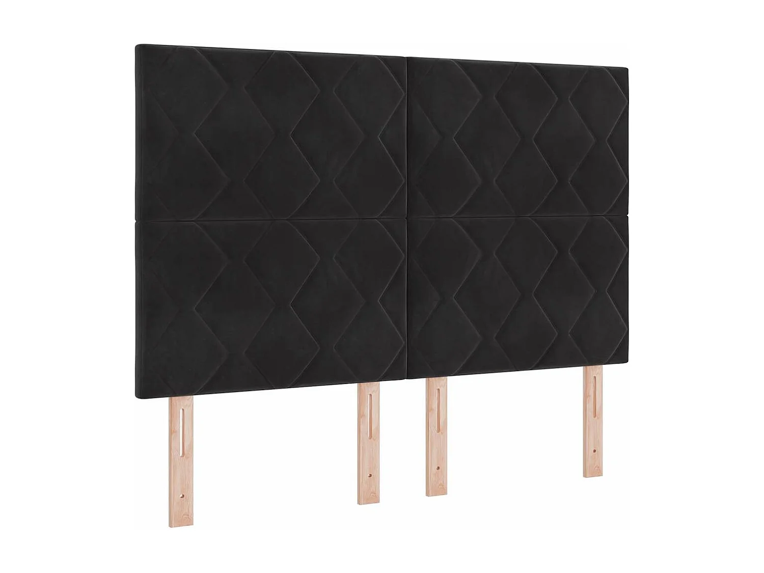Cama tipo Box Spring con cabecera Negro 140 x 200 cm Terciopelo