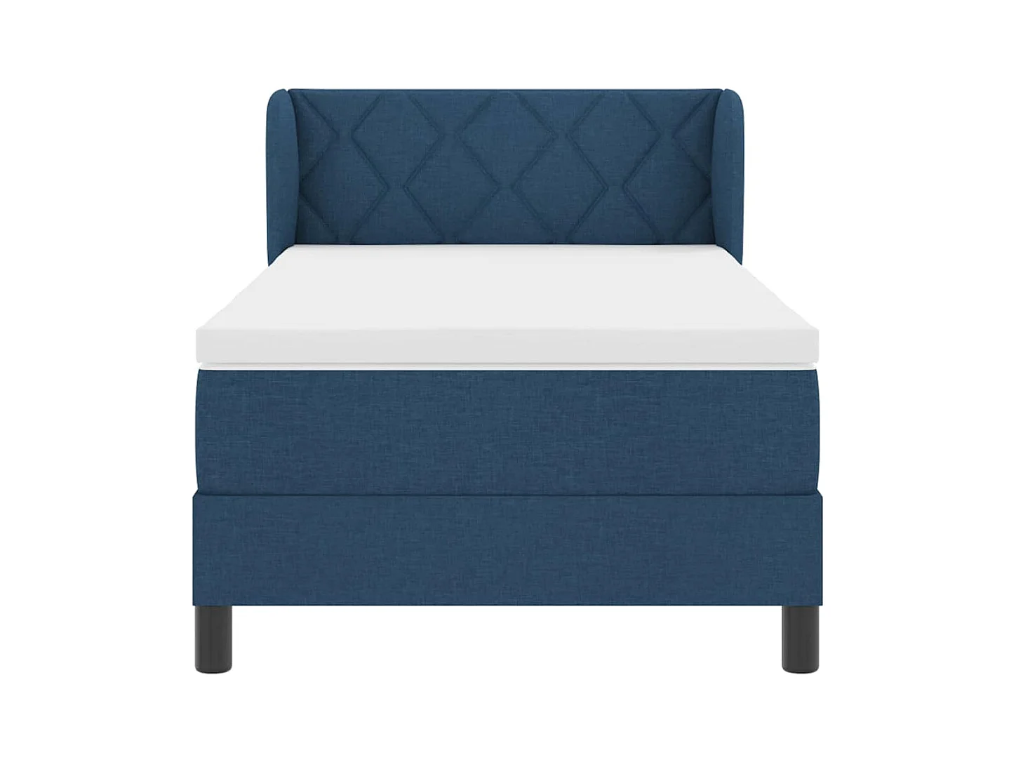 Cama box spring con colchón con colchón Azul 90 x 190 cm tela