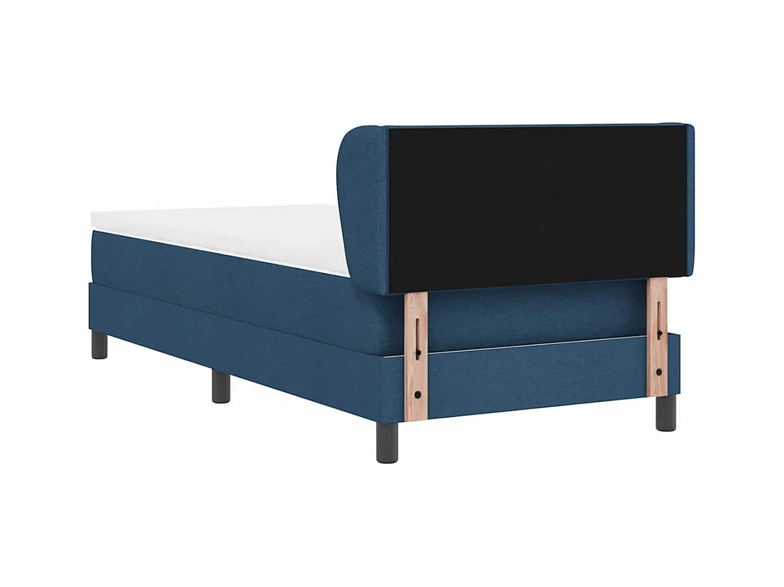 Cama box spring con colchón con colchón Azul 90 x 190 cm tela