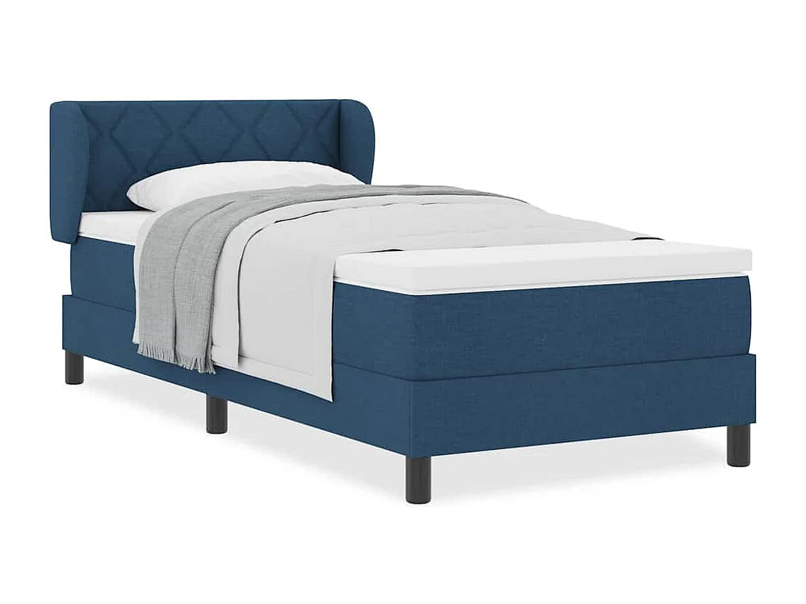 Boxspringbed met matras met matras Blauw 90 x 190 cm Stof