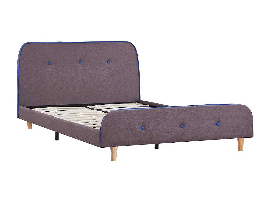 Estructura de cama sin colchón Tela topo 120x190 cm