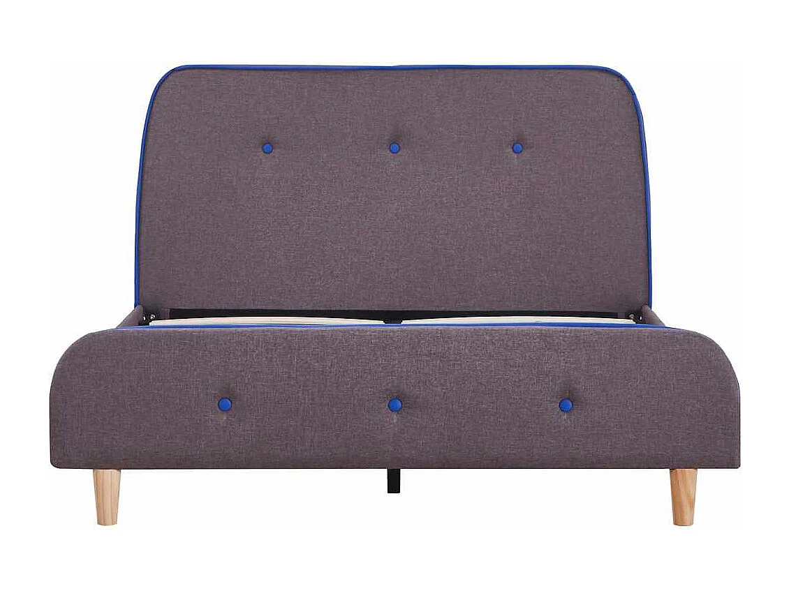 Estructura de cama sin colchón Tela topo 120x190 cm