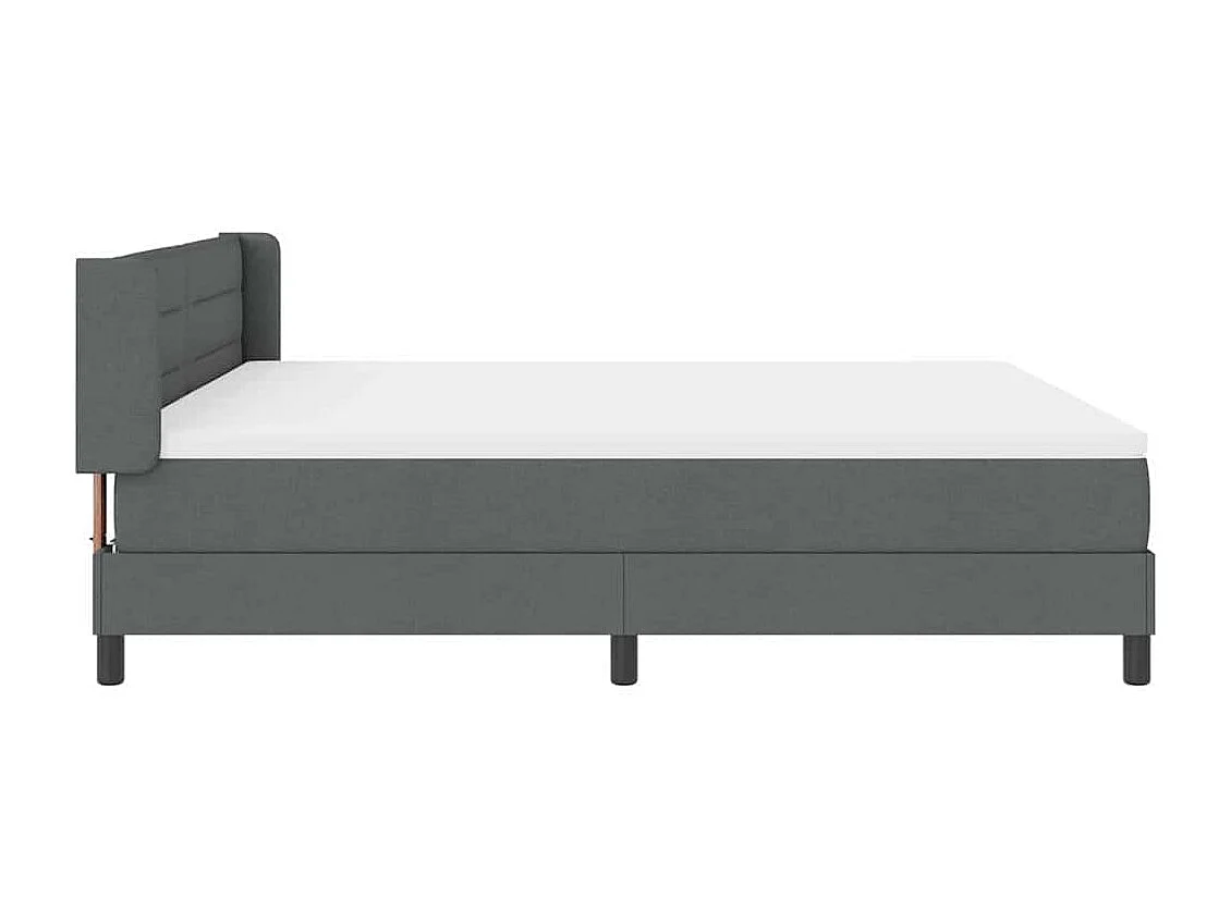 Cama box spring con colchón Gris oscuro 180 x 200 cm