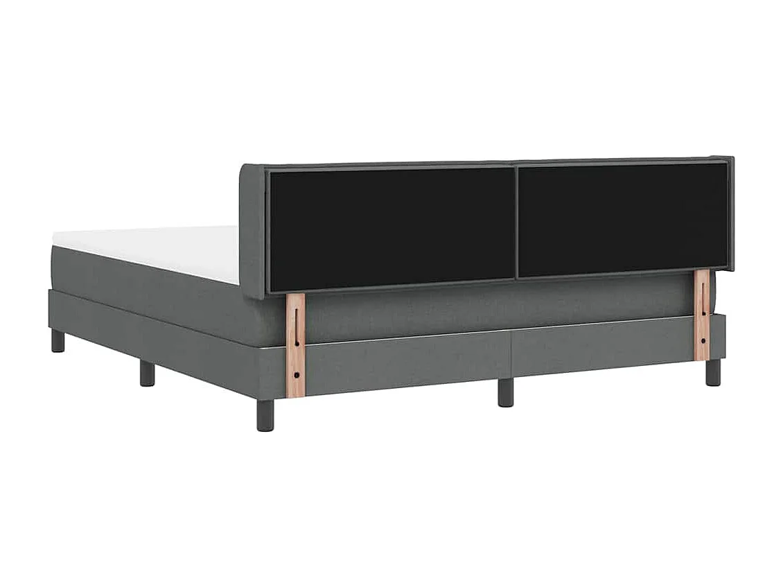 Cama box spring con colchón Gris oscuro 180 x 200 cm